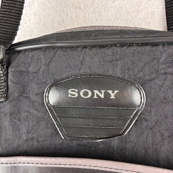 Sony CD Discman Carrying Case Black Crossbody Adjustable Shoulder Bag Top Zip - Picture 9 of 11